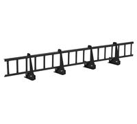 Kit complet de pare-neige 1,5 m, avec 4 supports pour toitures à joints debout (Hauteur: 15 cm, RAL 9005 Noir)