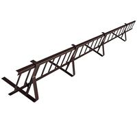 Kit complet de pare-neige 1,5 m, avec 4 supports pour toitures plates (tôle trapézoïdale, feutre bitumé, bardeaux, tôle plane) - Hauteur: 15 cm - RAL 8017 Marron