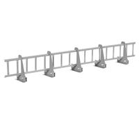 Kit complet de pare-neige 1,5 m, avec 5 supports pour toitures à joints debout (Hauteur: 15 cm, RAL 9006 Argent)