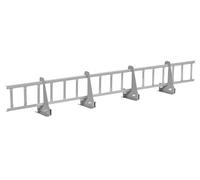 Kit complet de pare-neige 3,0 m, avec 4 supports pour toitures à joints debout (Hauteur: 15 cm, RAL 9006 Argent)