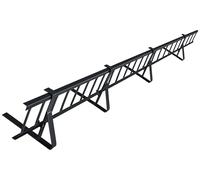 Kit Complet de Pare-Neige 3,0 m, avec 4 Supports pour toitures Plates (tôle trapézoïdale, Feutre bitumé, bardeaux, tôle Plane) - Hauteur: 15 cm - RAL 7016 Anthracite