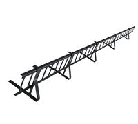 Kit Complet de Pare-Neige 3,0 m, avec 5 Supports pour toitures Plates (tôle trapézoïdale, Feutre bitumé, bardeaux, tôle Plane) - Hauteur: 15 cm - RAL 7016 Anthracite