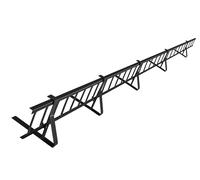 Kit Complet de Pare-Neige 3,0 m, avec 5 Supports pour toitures Plates (tôle trapézoïdale, Feutre bitumé, bardeaux, tôle Plane) - Hauteur: 20 cm - RAL 7024 Graphite