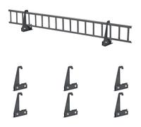 Kit complet de pare-neige 3,0 m, avec 6 supports pour toitures à joints debout (Hauteur: 20 cm, RAL 7024 Graphite)