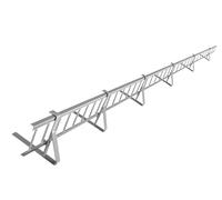 Kit complet de pare-neige 3,0 m, avec 6 supports pour toitures plates (tôle trapézoïdale, feutre bitumé, bardeaux, tôle plane) - Hauteur: 15 cm - RAL 9006 Argent
