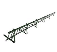 Kit complet de pare-neige 3,0 m, avec 6 supports pour toitures plates (tôle trapézoïdale, feutre bitumé, bardeaux, tôle plane) - Hauteur: 20 cm - RAL 6020 Vert Foncé