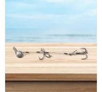 Kit complet de pêche au brochet, triple hameçon avec connecteur en spirale et lien central - Kit complet de pêche au brochet pour poissons prédateurs (S)