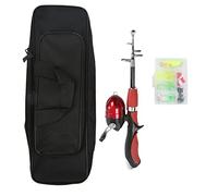 Kit Complet de pêche pour Enfants avec Canne à pêche, Moulinet et leurres, Sac de Rangement Inclus. Canne à pêche rétractable de 140 cm pour Enfants de 10 à 12 Ans, idéale pour (Rouge)