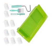 Kit complet de peinture avec 13 rouleaux de texture pour cloisons sèches et cadre de rouleau pour surfaces murales Finition Usage quotidien Outil de peinture professionnel