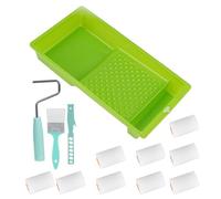 Kit complet de peinture avec 13 rouleaux de texture pour cloisons sèches et cadre de rouleau pour surfaces murales Finition Usage quotidien Outil de peinture professionnel