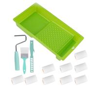 Kit complet de peinture avec 13 rouleaux de texture pour cloisons sèches et cadre de rouleau pour surfaces murales Finition Usage quotidien Outil de peinture professionnel