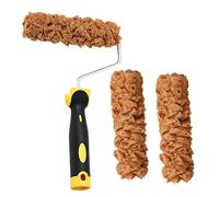 Kit complet de peinture avec 3 rouleaux de texture pour cloisons sèches et cadre de rouleau pour surfaces murales Finition Rouleau à peinture Usage quotidien