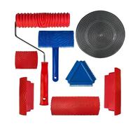 Kit complet de peinture avec rouleaux texturés pour cloisons sèches et cadre de rouleau pour surfaces murales finies usage quotidien peinture murale et plafond