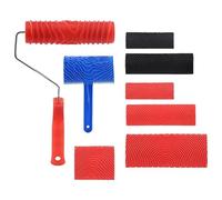Kit complet de peinture avec rouleaux texturés pour cloisons sèches et cadre de rouleau pour surfaces murales finies usage quotidien peinture murale et plafond