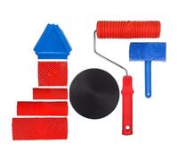 Kit complet de peinture avec rouleaux texturés pour cloisons sèches et cadre de rouleau pour surfaces murales finies usage quotidien peinture murale et plafond