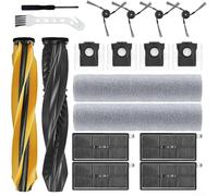 Kit complet de pièces de rechange pour aspirateurs Dreame Aqua10 Ultra Track Complete et Aqua10 Pro Track avec chiffons serpillères, brosses latérales, rouleaux d'essuie-glace, sacs à poussière
