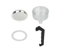 Kit complet de pièces de rechange pour poignée de casserole à moka, joint, entonnoir, filtre (9 tasses)