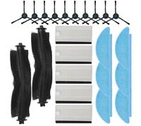 Kit complet de pièces pour aspirateur robot Tikom L9000 avec brosse principale, brosses latérales et tampons filtrants réutilisables pour Honor S et autres modèles de robots compatibles (B)