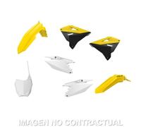Polisport Mx Restyling Suzuki Rm125/250 01-08 Oem 90864 Plastics Kit Jaune,Blanc