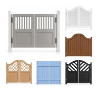 Kit Complet de Portes Saloon, Double Porte Battante Saloon Portes de Grange | Portillon de Jardin Ouverture Bidirectionnelle Avec Charnières en Métal Montage Facile et Réglage Ouverture 180°