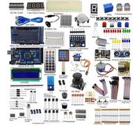 Kit complet de projet électronique STEM pour Arduino pour MEGA2560 - Kit d'apprentissage pratique avec plus de 100 composants LCD1602 - Capteurs de moteur pas à pas pour étudiants, enseignants