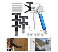 Kit complet de pulvérisateur de peinture sans air 12 pièces avec embouts de buse et filtres en maille et protection de pointe pour un débit de peinture stable