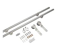 Kit complet de rails pour échelles et portes coulissantes, ensemble complet en acier inoxydable pour un mouvement fluide et une durabilité accrues