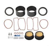 Kit complet de reconstruction de cylindre pour compresseur d'air silencieux de 750 W, comprend des manchons en caoutchouc, des gobelets en cuir, des anneaux d'étanchéité, des plaques de valve et de la