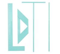 Kit complet de règles de reliure Craftelier Comprenant règle en L, règle T, guide d'espacement, équerre de coupe des coins, étui et manuel d'instructions (Français non garanti), couleur turquoise