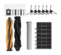 Kit complet de remplacement 20 pièces pour aspirateur robot Dreame pour MOVA Z60 Pro/Z60 Ultra - Comprend 1 paire de brosses principales, 1 balai à rouleau, 6 brosses latérales, 6 filtres HEPA et 6