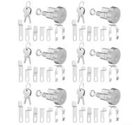 Kit complet de remplacement de serrure de boîte aux lettres pour L1172C avec deux clés pour un accès sécurisé au courrier (6 ensembles)