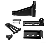 Kit complet de remplacement pour ferme-porte comprenant un montant et un support de porte avec 7 pièces de quincaillerie essentielles (noir)