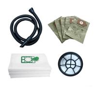 Kit complet de remplacement pour tuyau, filtre à sac haute efficacité et sacs à poussière compatibles avec Numatic pour Henry et Hoovers