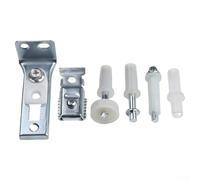 Kit complet de réparation de 6 pièces pour portes pliantes de 1 à 3/8 d'épaisseur avec roue de guidage, pivots de porte et supports pour une fixation efficace de la porte