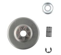 Kit complet de réparation de tambour d'embrayage 7T avec rondelle d'aiguille à roulement et clip de retenue pour tronçonneuse 028 028AV 028WB