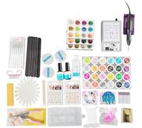 Kit complet de salon de manucure - Gel UV - Kit de démarrage - Ponceuse à ongles avec fraise - Kit de manucure - Kit d'ongles DIY