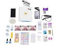 Kit complet de salon de manucure - Gel UV - Kit de démarrage - Ponceuse à ongles avec fraise - Limes à ongles - Accessoires pour ongles en gel - Kit de nail art - Cadeau pour femme