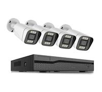 Kit complet de sécurité pour appareil photo avec caméra 4x POE - Filaire - + HDD 1 To - Caméra de sécurité extérieure - Caméra de surveillance - 5MP