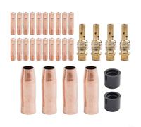 Kit complet de soudage MB15 15AK MIG 30 pièces avec isolateurs, buses de gaz et embouts de contact pour des résultats professionnels (0,1 cm)