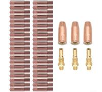 Kit complet de soudage MIG 46 pièces comprenant des embouts de contact, des buses et des diffuseurs pour soudeurs Lincoln Series
