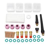 Kit complet de soudage TIG avec buse en céramique et tasse en verre pour WP17 18 26 torche Accessoires de soudage Buse en céramique Tasse en verre