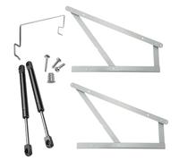 Kit complet de soulèvement pour lit-coffre Trapèzes + pistons à gaz + arrêt matelas. (Lit 1 place et 1/2)