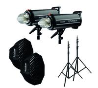 - - Kit Complet de Studio avec 2 Flash QT1200II