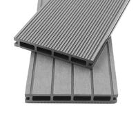 Kit complet de terrasse WPC HOME DELUXE SAMANA - Gris clair 6m²