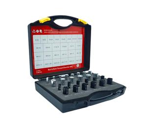 Kit complet de testeur de filetage métrique standard de 26 pièces | Kit de jauge de filetage professionnel de 26 pièces en acier au carbone pour la mesure des éléments de fixation