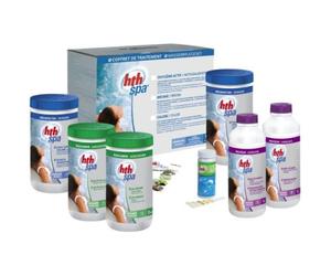 Kit complet de traitement hth Spa au chlore - 5,6 kg + 2 l