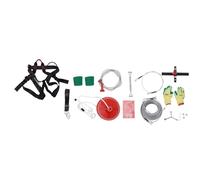 Kit complet de tyrolienne de 48,8 m pour enfants et adultes - Capacité de 158,8 kg avec frein à ressort et harnais de sécurité pour jardin, parc et camping