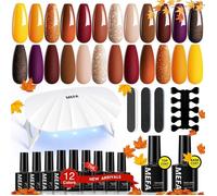 Kit complet de vernis à ongles gel UV, lampe 6 W, 12 couleurs, vernis semi-permanent, avec base et top coat