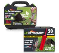 Kit Complet DETAUPEUR Valisette + 24 Recharges - Piège Anti Taupe Professionnel