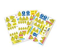 Kit complet d'étiquettes pour installation Photovoltaïque de 66 stickers + notice de pose détaillée en PDF, conforme à la norme UTE C 15-712